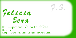 felicia sera business card